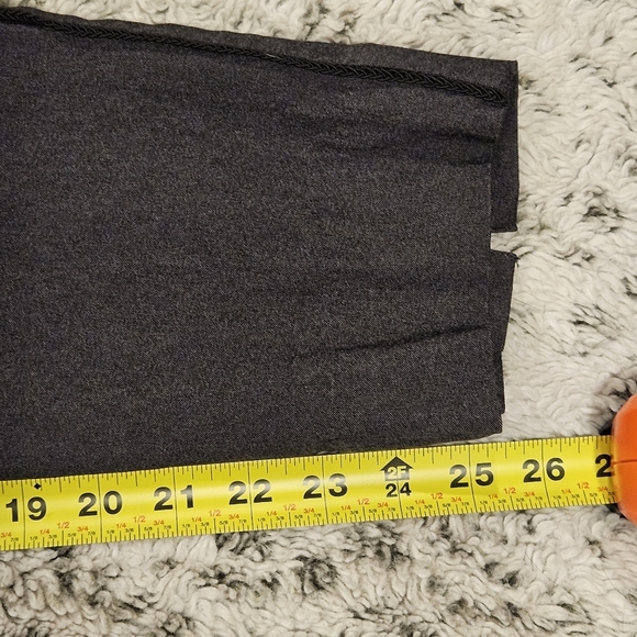 Cloth & Stone SZ S Dark Gray Cropped Flat Front Stretch Pant W/Side Braid Detail - Picture 7 of 11